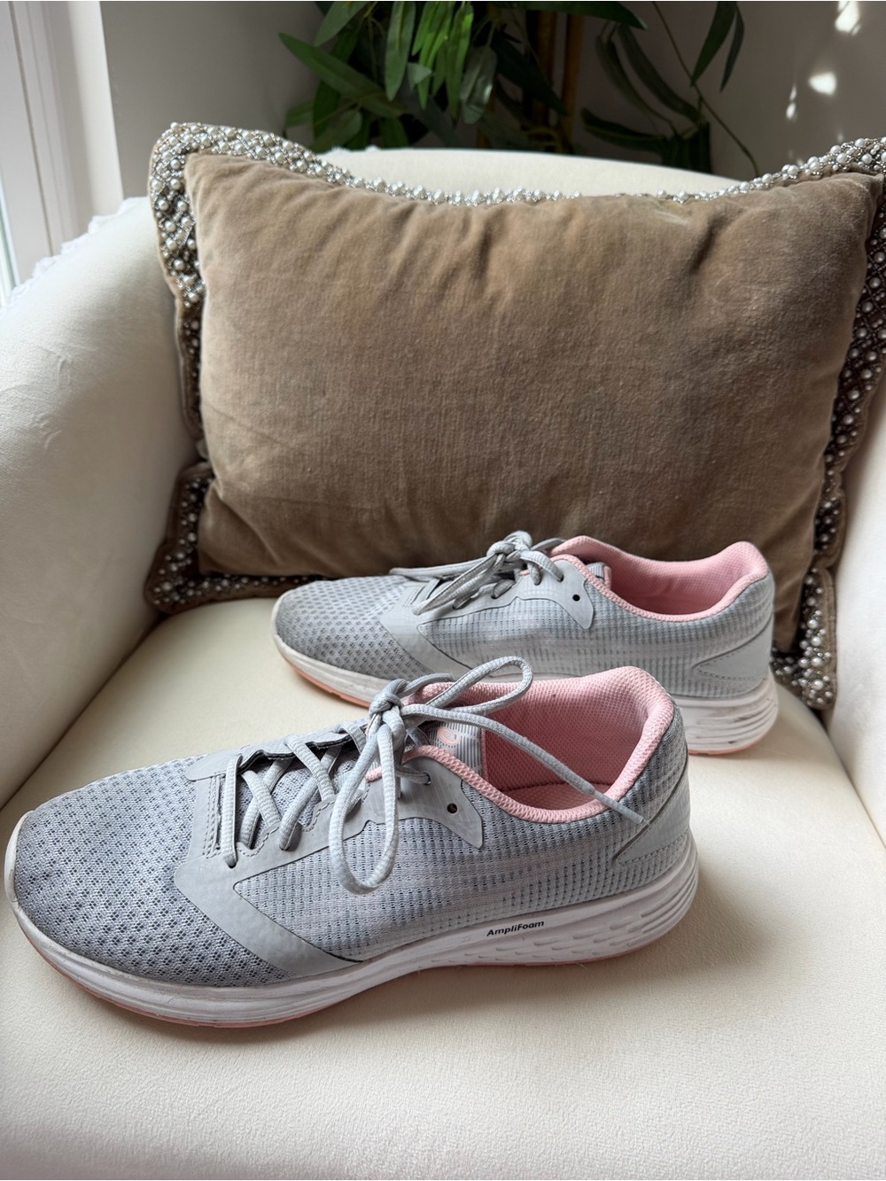 Women's Gray and Pink Athletic Sneakers - ASICS